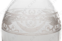 Wine decanter in crystal by Baccarat pattern Cygne Empire decorated with an acid etched frieze of amphoras, crown of laurels and swans on flowered arabesques photo-5