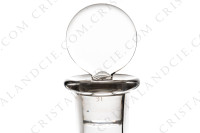 Wine decanter in crystal by Baccarat pattern Cygne Empire decorated with an acid etched frieze of amphoras, crown of laurels and swans on flowered arabesques photo-3