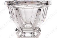 Confiturier et sa cuillère en cristal de Baccarat modèle Harcourt Missouri à décor de pans coupés photo-4