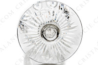Coupe à Champagne en cristal de Baccarat forme 9056 taille 9058 présentant un décor de biseaux et étoile sur la paraison, une bague facettée et des côtes plates sur la jambe et une étoile à flammes sous le pied photo-6