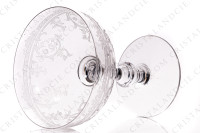 Champagne saucer in crystal by Saint-Louis pattern Metz with an engraved pattern of vegetable arabesques photo-2