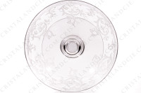 Champagne saucer in crystal by Saint-Louis pattern Metz with an engraved pattern of vegetable arabesques photo-5