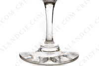Coupe à Champagne en cristal de Baccarat forme 4529 gravure Mimosa, orné de branches de mimosa et d une frise gravées photo-5