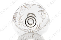 Coupe à Champagne en cristal de Baccarat forme 4529 gravure Mimosa, orné de branches de mimosa et d une frise gravées photo-7