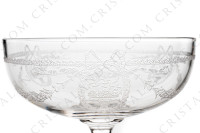 Coupe à Champagne en cristal de Saint-Louis modèle Sapho gravure au cristal de roche à décor de bouquets et guirlandes de fleurs photo-3