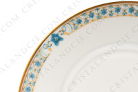 Déjeuner en porcelaine de Limoges de la maison Haviland modèle Nankin à décor de fleurs en camaïeu de bleus et rehauts or photo-8