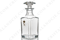 Flacon à Whisky en cristal de Baccarat modèle Perfection Napoléon, orné d un "N" couronné en inscrustations or photo-2
