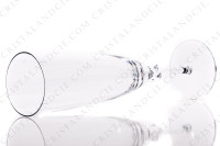 Champagne flute in crystal by Daum pattern Bolero with a twisted ring on the stem photo-2