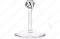Champagne flute in crystal by Daum pattern Bolero with a twisted ring on the stem photo-4