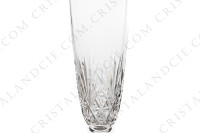 Flûte à Champagne en cristal de Saint-Louis modèle Massenet présentant un important décor taillé sur la paraison et une bague sur le bas de la jambe photo-3