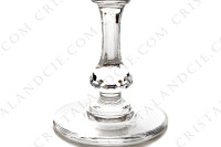 Flûte à Champagne en cristal de Saint-Louis modèle Massenet présentant un important décor taillé sur la paraison et une bague sur le bas de la jambe photo-4