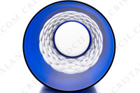 Gobelet en cristal double couches bleu de Baccarat modèle Chauny à décor de nid d abeille taillé photo-4