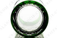Gobelet en cristal double couches vert de Baccarat modèle Chauny à décor de nid d abeille taillé photo-5