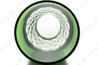Gobelet en cristal double couches vert de Baccarat modèle Chauny à décor de nid d abeille taillé photo-4