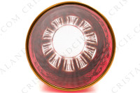 Gobelet à thé n°5 en cristal double couches rouge de Saint-Louis modèle Rabat or orné d arabesques végétales et de côtes plates photo-5