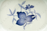 Paire de raviers en porcelaine de Limoges de la maison Haviland et Parlon modèle Shangaï bleu orient orné de fleurs en camaïeu de bleus photo-4