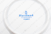 Plat à gâteaux en porcelaine de Limoges de la maison Haviland modèle Arbre pourpre forme Lutèce orné d un arbre fleuri pourpre et jaune en son centre, de frises végétales et d un liseré or photo-6