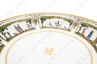 Round deep dish in Limoges china by Raynaud pattern Promenade au Palais Royal photo-10