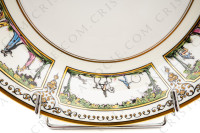 Round deep dish in Limoges china by Raynaud pattern Promenade au Palais Royal photo-6