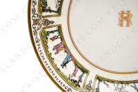 Round deep dish in Limoges china by Raynaud pattern Promenade au Palais Royal photo-7
