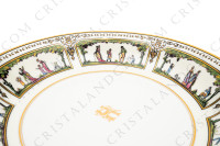 Round deep dish in Limoges china by Raynaud pattern Promenade au Palais Royal photo-9
