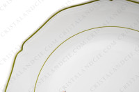 Round dish in Limoges china by Raynaud for Denby pattern English Garden decorated with polychromes flowers and bugs photo-3