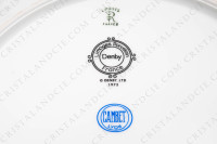 Round dish in Limoges china by Raynaud for Denby pattern English Garden decorated with polychromes flowers and bugs photo-6