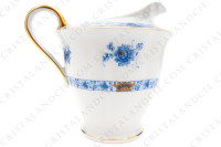 Pot à lait en porcelaine de Limoges de la maison Haviland modèle Arbre bleu forme Lutèce orné d un arbre fleuri pourpre et jaune en son centre, de frises végétales et d un liseré or photo-5