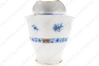Pot à lait en porcelaine de Limoges de la maison Haviland modèle Arbre bleu forme Lutèce orné d un arbre fleuri pourpre et jaune en son centre, de frises végétales et d un liseré or photo-6