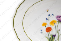 Ravier en porcelaine de Limoges de la maison Raynaud pour Denby modèle English Garden orné de fleurs polychromes et d insectes photo-3