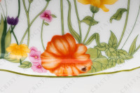 Ravier en porcelaine de Limoges de la maison Raynaud pour Denby modèle English Garden orné de fleurs polychromes et d insectes photo-5