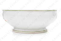 Salad bowl in Limoges china by Raynaud for Denby pattern English Garden decorated with polychromes flowers and bugs photo-3