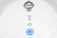 Salad bowl in Limoges china by Raynaud for Denby pattern English Garden decorated with polychromes flowers and bugs photo-8