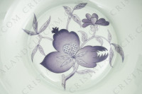 Saladier en porcelaine de Limoges de la maison Haviland et Parlon modèle Shangaï bleu orient orné de fleurs en camaïeu de bleus photo-3