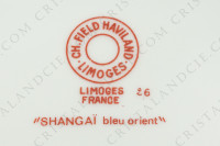 Saladier en porcelaine de Limoges de la maison Haviland et Parlon modèle Shangaï bleu orient orné de fleurs en camaïeu de bleus photo-4