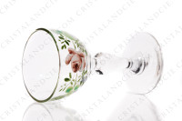 Cordial set in crystal by Baccarat decorated with enameled roses photo-12