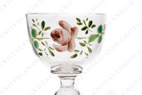Cordial set in crystal by Baccarat decorated with enameled roses photo-13