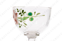 Cordial set in crystal by Baccarat decorated with enameled roses photo-14