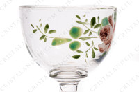 Cordial set in crystal by Baccarat decorated with enameled roses photo-15