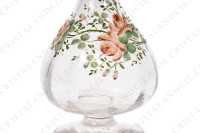 Cordial set in crystal by Baccarat decorated with enameled roses photo-5