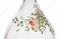 Cordial set in crystal by Baccarat decorated with enameled roses photo-8