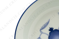 Série de six assiettes creuses en porcelaine de Limoges de la maison Haviland et Parlon modèle Shangaï bleu orient orné de fleurs en camaïeu de bleus photo-4