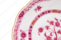 Série de six assiettes à dessert en porcelaine de Limoges de la maison Haviland modèle Arbre pourpre forme Lutèce orné d un arbre fleuri pourpre et jaune en son centre, de frises végétales et d un liseré or photo-4