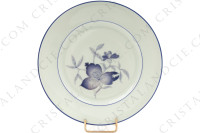 Série de six assiettes à dessert en porcelaine de Limoges de la maison Haviland et Parlon modèle Shangaï bleu orient orné de fleurs en camaïeu de bleus photo-2