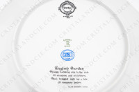 Set of six dinner plates in Limoges china by Raynaud for Denby pattern English Garden decorated with polychromes flowers and bugs photo-7