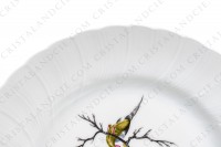 Set of six dinner plates in china of Limoges by Bernardaud pattern Sceaux, decorated with a polychrome couple of pheasants photo-4
