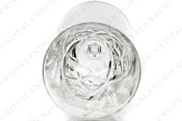 Set of six Champagne flutes in crystal by Saint-Louis pattern Chantilly with an important cut pattern photo-6
