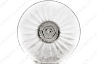 Série de six flûtes à Champagne en cristal de Saint-Louis modèle Trianon dont la paraison est ornée de facettes surmontées d une frise de pointes de diamant, jambe à pans coupés muni d une bague à mi-hauteur photo-7