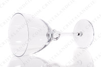 Série de six verres à eau n°2 en cristal de Daum modèle Boléro présentant une bague torsadée sur la jambe photo-3