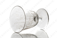 Set of six Sherry glasses n°5 in crystal by Baccarat pattern Argentina with an important engraved pattern photo-3